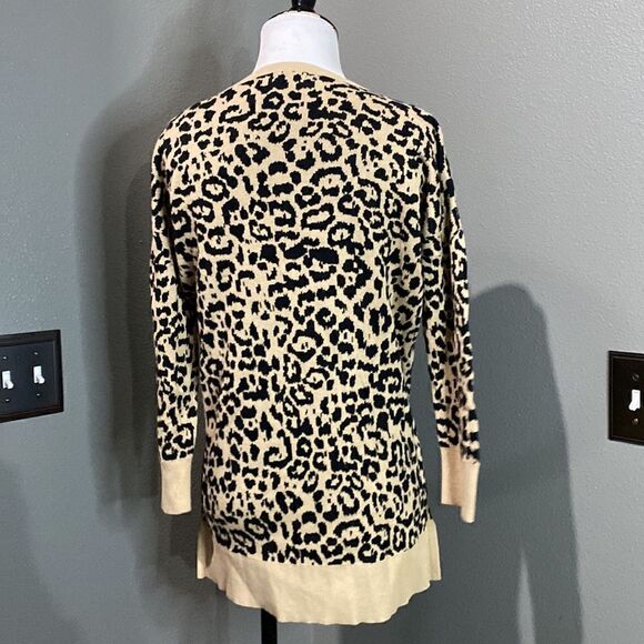 Banana Republic Leopard 3/4 Sleeve Sweater Tunic Top - Picture 6 of 8
